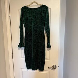 NWT Elegant Green Velvet Dress